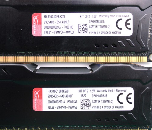Kingston HyperX FURY _ 8GB RAM Kit _ DDR3-1600 MHz _ 1.5v _ HX316C10FBK2/8 - Picture 3 of 3