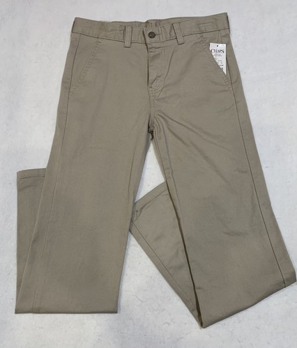 Pantaloni Reg Nuovi con etichette Chaps Ragazzi Omologati Schoolwear 250 Khaki Tan Elasticizzati Taglia 12 - Foto 6 di 11
