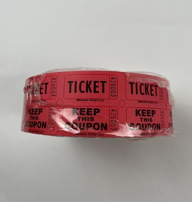 Red Raffle Ticket Roll