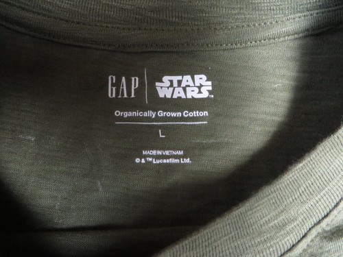 NWOT Gap Girls T-shirt Embroidered Star Wars May the Forest Be With You Sz Large - Picture 4 of 6