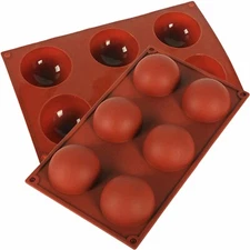 New 3 SETS OF 2 Pack Semi Sphere Silicone Dome Mousse Trays 2" 