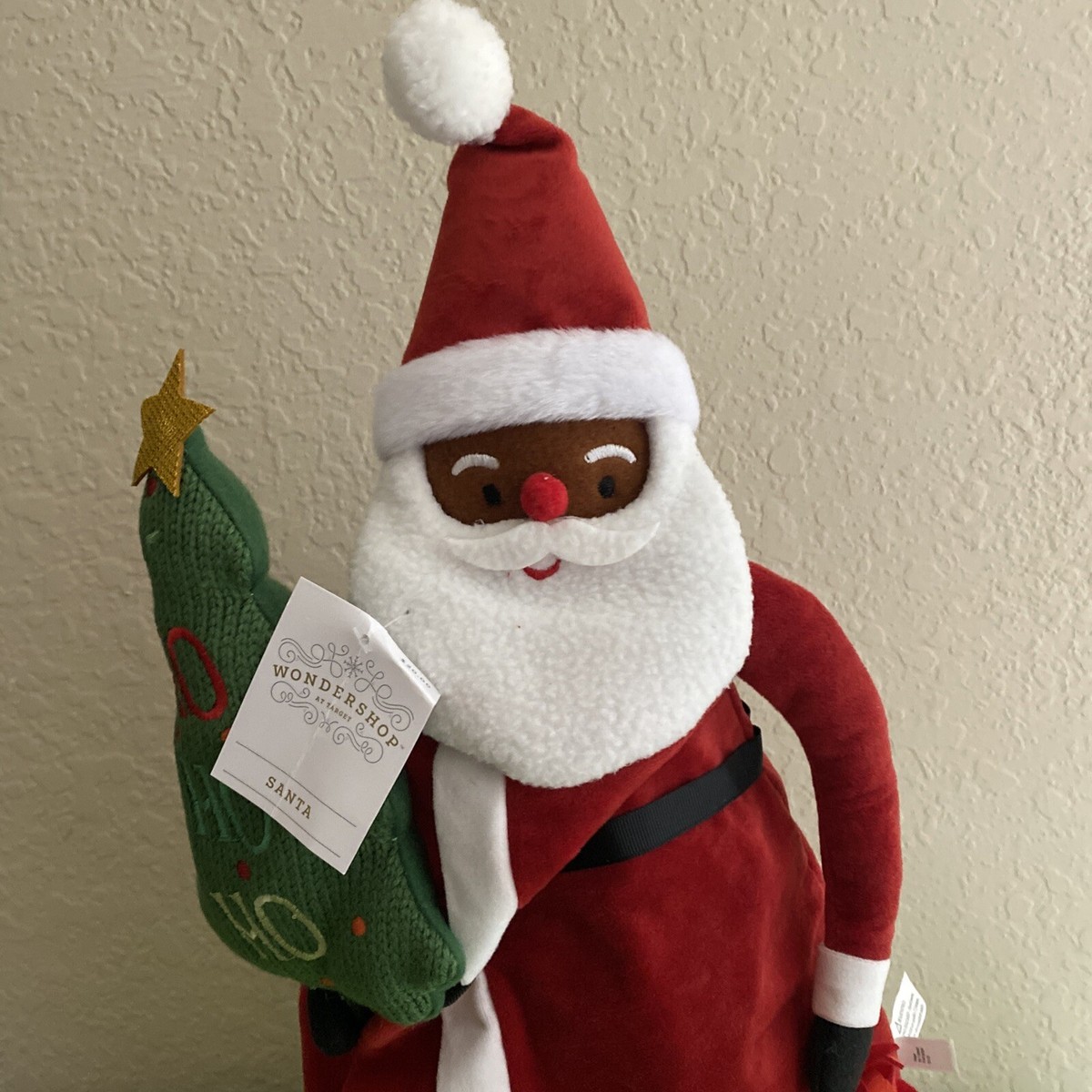 New African American Black Santa Doll Christmas Tree Door Greeter