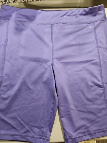 Xersion Girls Purple Bike Shorts With Side Pockets Size 3XL 22.5 - Picture 2 of 2