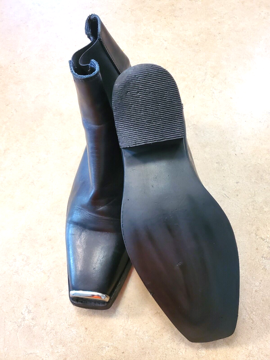 Osos Black Leather Chelsea Boots Men display picture 2