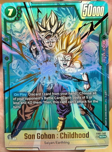DRAGON BALL SUPER Card Game Fusion World SCR Son Gohan: Childhood FB01-140 EUR 60,00 - FR