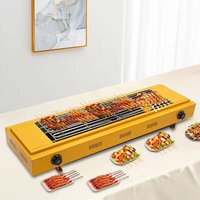 3KW 110V Electric Portable Barbecue Grill Stainless Steel Countertop BBQ Grill