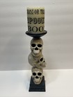 Home Goods Halloween 3 Skull Candle Holder With Candle