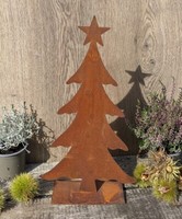 Tannenbaum Ca. 40 Cm, Weihnachtsbaum Deko Rost Metall Edelrost Stern Garten Baum