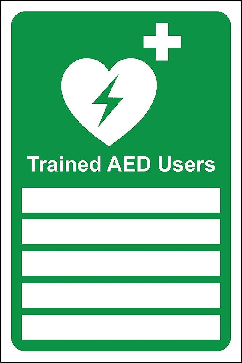 trained-aed-users-automated-external-defibrillator-safety-sign-ebay for Aed Location Signs Free Printable Trained AED users automated external defibrillator Safety sign | eBay for Aed Location Signs Free Printable