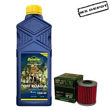 PUTOLINE OFF ROAD 4 10w40 ENGINE OIL & HF207 KAWASAKI KXF450 KX 450 2016 - 2019