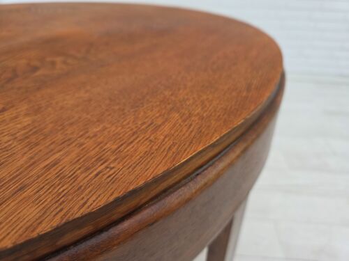 1950s, Danish artdeco coffee table with shelf, oak wood. - Picture 6 of 18