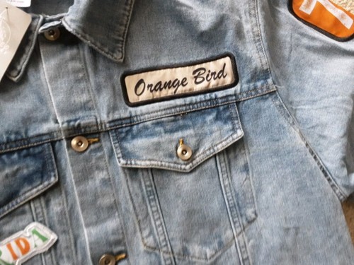 Walt Disney World Vault Collection 50 Denim Orange Bird Denim Jean Jacket Sz XL - Picture 5 of 9