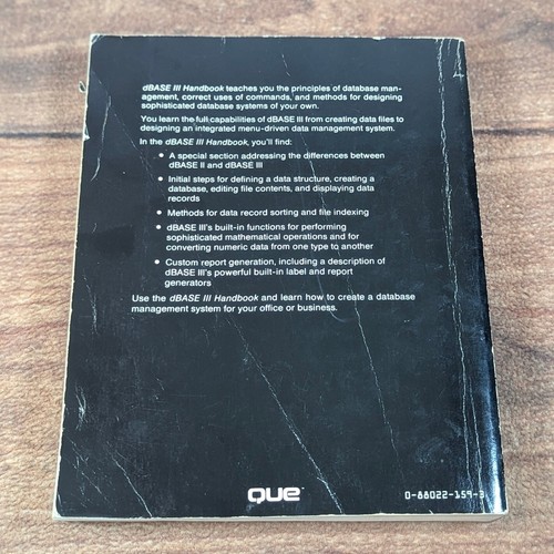 dBASE III Handbook Que Database Management System Programming Guide - 第 3/6 張圖片
