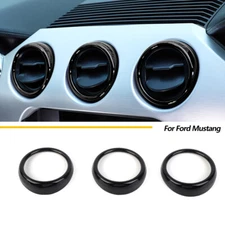 3x Interior Dashboard Air Vent Outlet Covers Trim Overlay for Ford Mustang 2015+