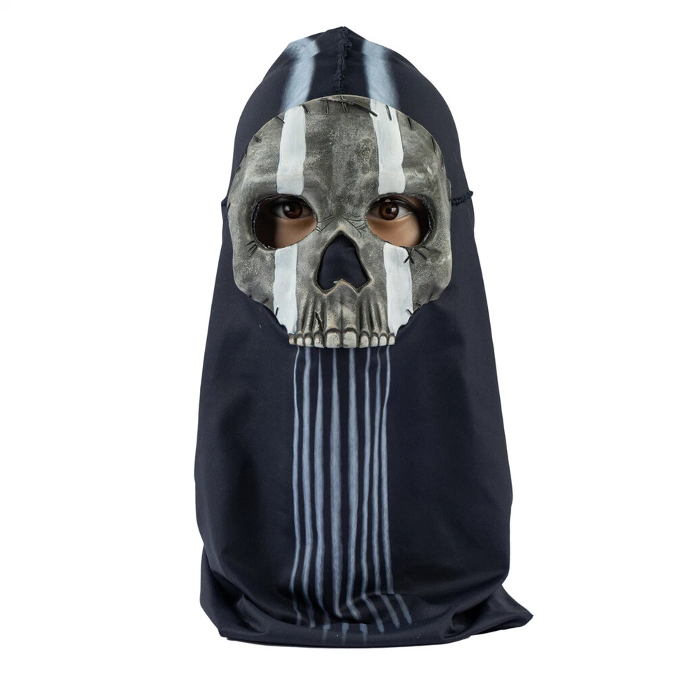 Xcoser Call of Duty Warzone 2 Skull Ghost Mask Balaclava Cosplay Props Halloween - Image 2 of 4