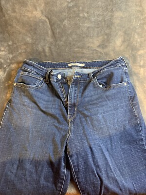 Levi's Womens 725 High Rise Bootcut Jeans Size 32 Dark Wash Stretch 32x29