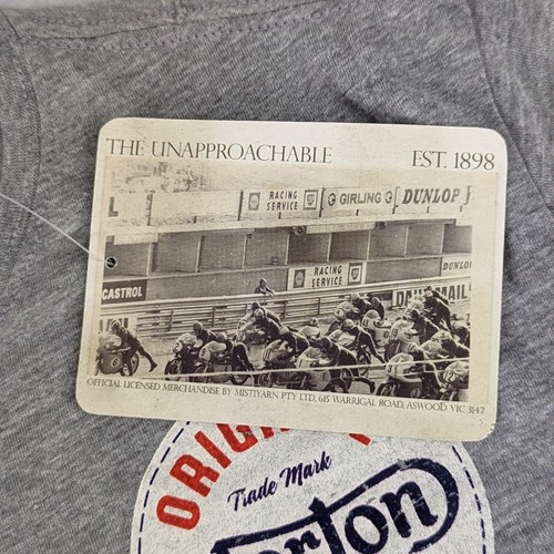 Norton Motorcycles Mens T-Shirt Size Medium Grey Crew Neck Tee Shirt Logo NEW - Bild 4 von 10