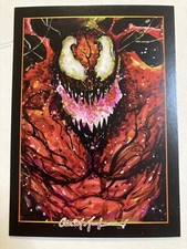 CARNAGE SPIDER-MAN Sketch Card Print Signed Chris McJunkin NEW 2024