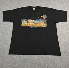 Fredericksburg TEXAS Hill Country Vintage Black USA Made Shirt Baggy XL windmill