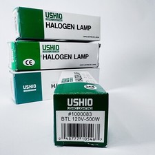 Lot Of 4 New USHIO 1000083 BTL 500W 120V Halogen Lamps