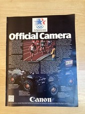 vintage print advertisement from 1984 magazine - Canon Camera 35mm - Olympics