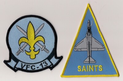 USN VFC-13 SAINTS & A-4 SKYHAWK patch set ADVERSARY FIGHTER COMPOSITE SQN