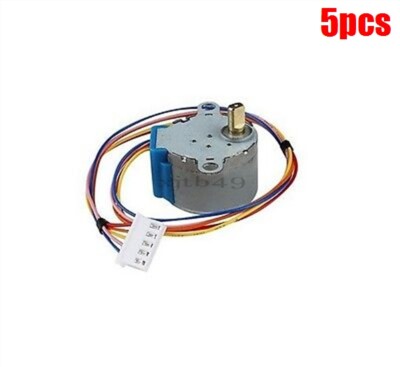 5-Pack DC12V 28BYJ-48 Stepper Motors - 4-Phase 5-Wire Gear Motors With ULN2003 Driver