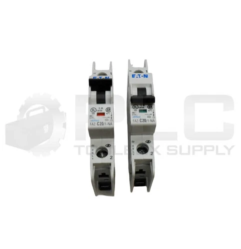 LOT OF 2 EATON FAZ-C20/1-NA-SP CIRCUIT BREAKER 1 POLE 240-415V 50/60HZ AB-5430