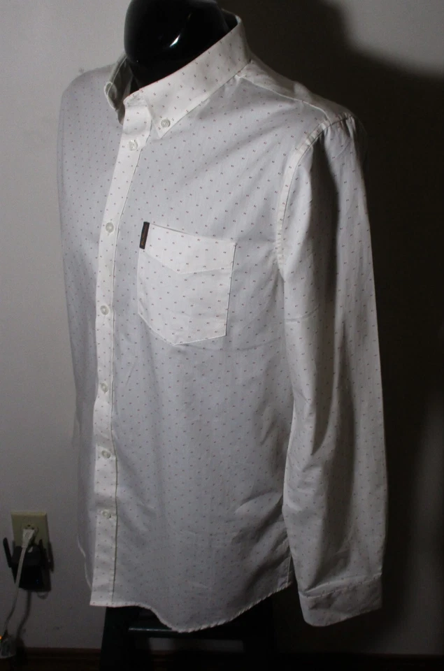Белая рубашка BEN SHERMAN из 100% хлопка с длинным рукавом размер L - Изображение 4 из 4