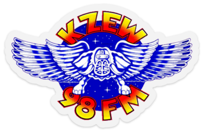 98 KZEW-FM Radio Sticker Dallas Ft Worth Classic Rock Texas Zoo