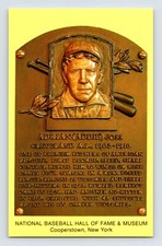 Postcard Baseball Adrain Addie Joss Hall Fame Plaque 1990s Unposted Chrome