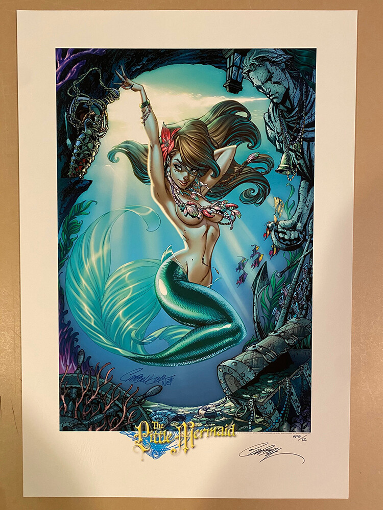 J SCOTT CAMPBELL THE LITTLE MERMAID FAIRY TALE FANTASIES