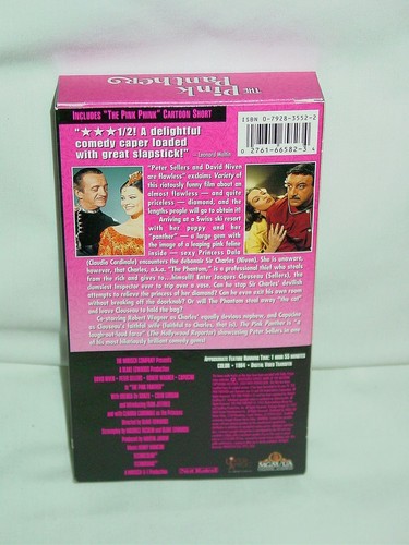 The Pink Panther VHS Tape Jewel Heist Detective Comedy Romance 1997 Color MGM - Picture 3 of 3