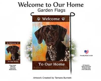 Welcome Garden Flag - German Shorthaired Pointer 062