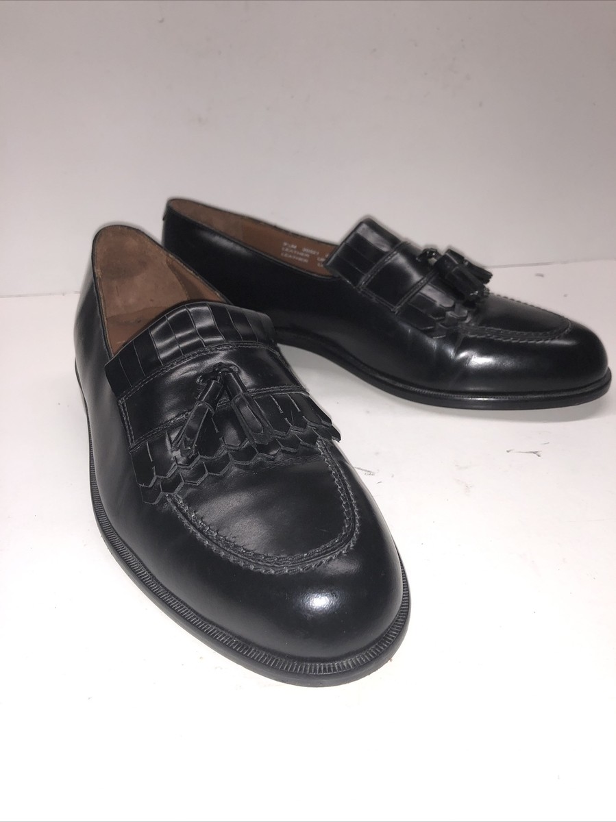 BOSTONIAN 26930 MEN\'S BLACK LEATHER KILTIE TASSEL SLIP-ON LOAFERS SIZE 11.5 M Men BOSTONIAN kiltie tassel black leather loafer slip on  main image 3