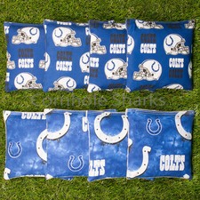 Cornhole Bean Bags Set of 8 ACA Regulation Bags Indianapolis Colts Free Shipping