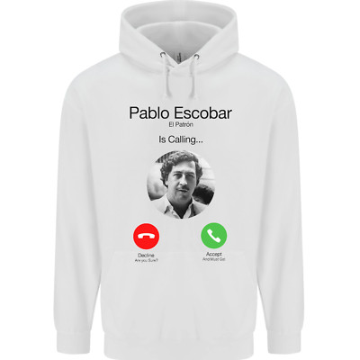 Pablo Escobar El Patron Is Calling Herren Kapuzenpullover 80% Baumwolle