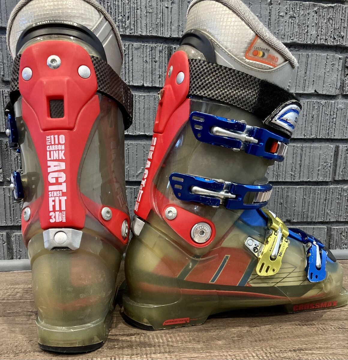 SALOMON CrossMax Alpine Ski Boots SSZ 26.5 Mens US 8.5 SALOMON CrossMax Alpine Ski Boots SSZ 26.5 Mens US 8.5