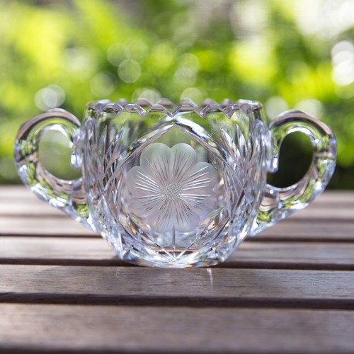 Crystal Floral Creamer and Sugar Set - Picture 8 of 9