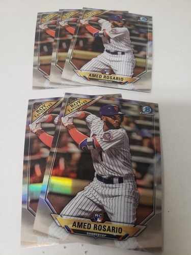 5 2018 Bowman Chrome AMED ROSARIO ROY Favorites card lot NEW YORK METS