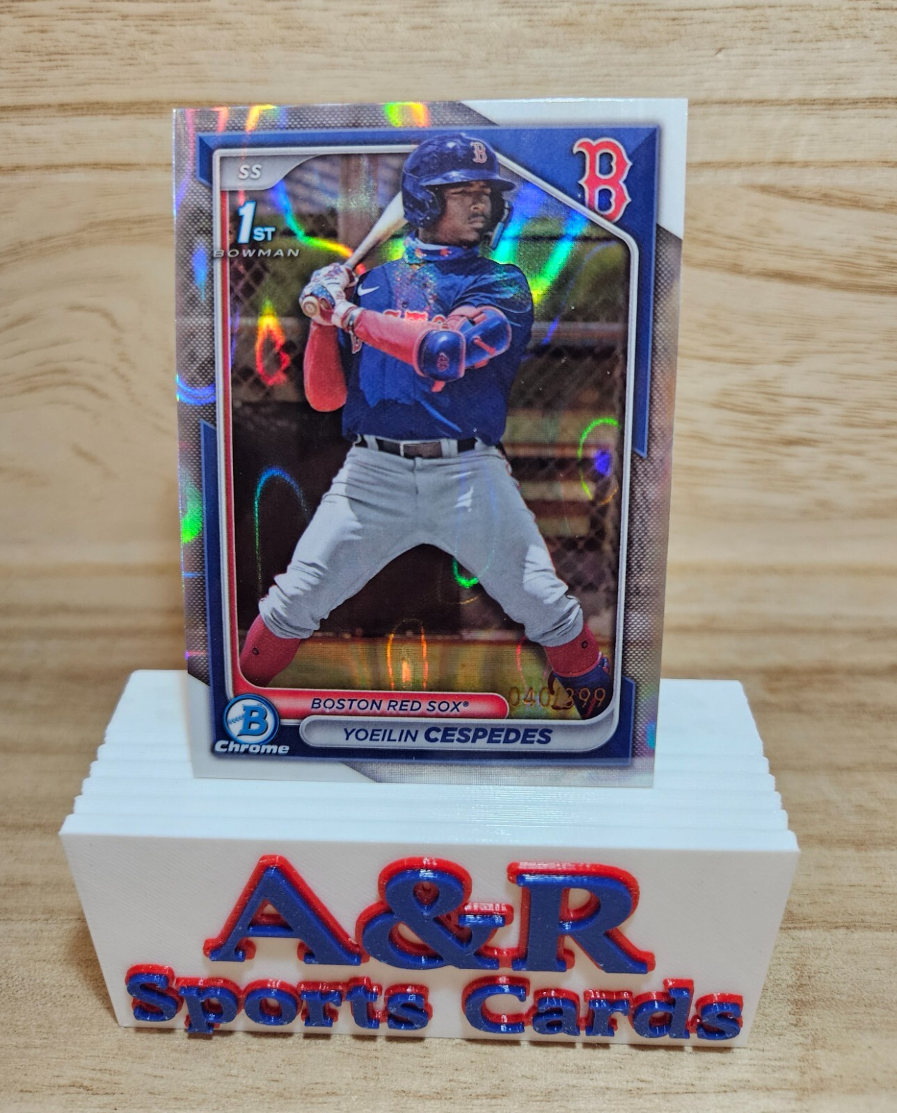 2024 Bowman Chrome 1st Bowman Yoeilin Cespedes Lava Refractor /399 Red Sox RC
