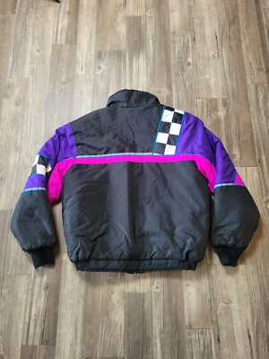 Vintage Joe Rocket L Jacket Ski/Snowmobile Winter Coat Pink Black