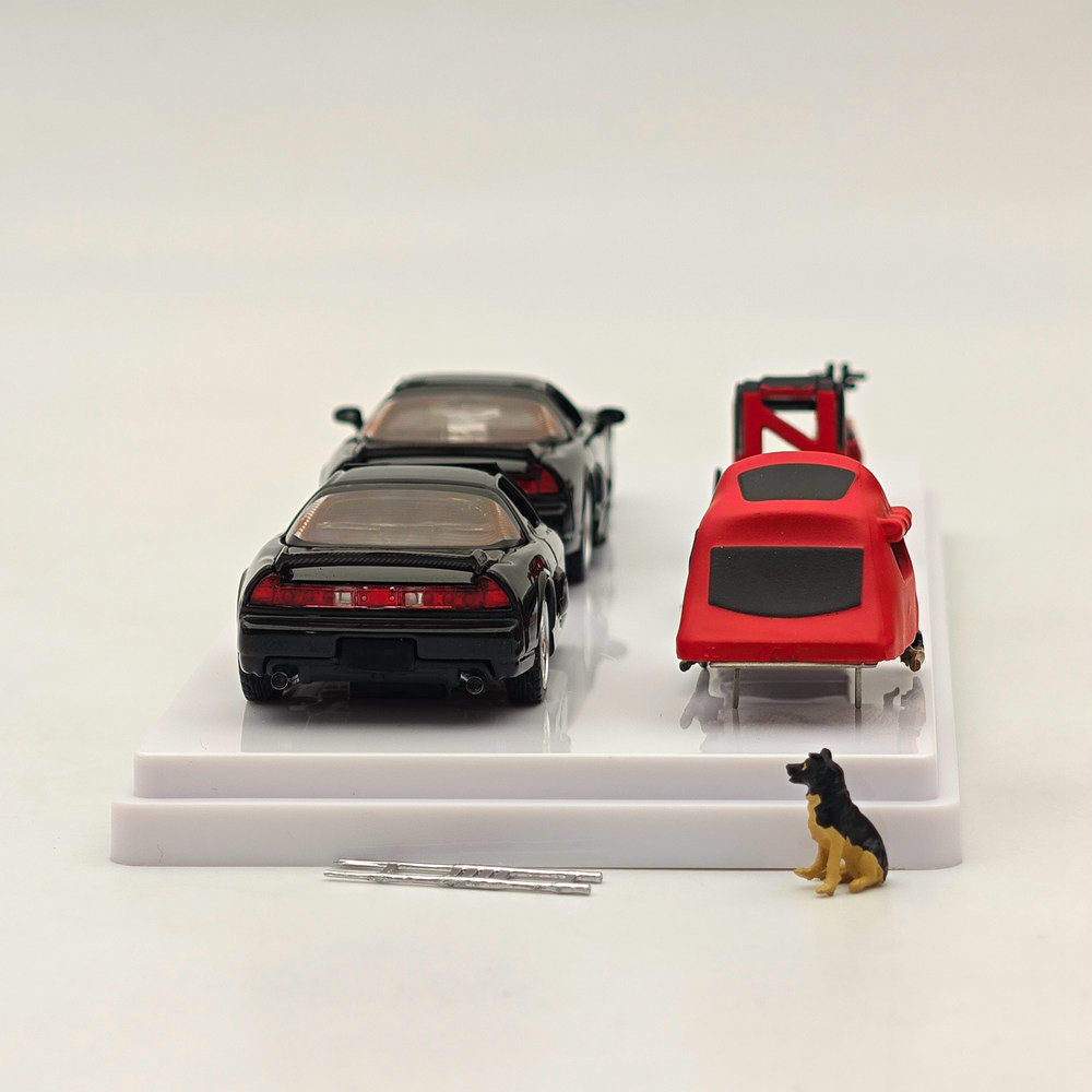 MLGB 1:64 Acura NSX TRA Camper Trailer Sport Black Diecast