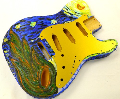 Tele Strat Hybird Body 2pcs North American Alder SSS Hand Oil Pinting ≦3.85Lbs - Picture 2 of 21