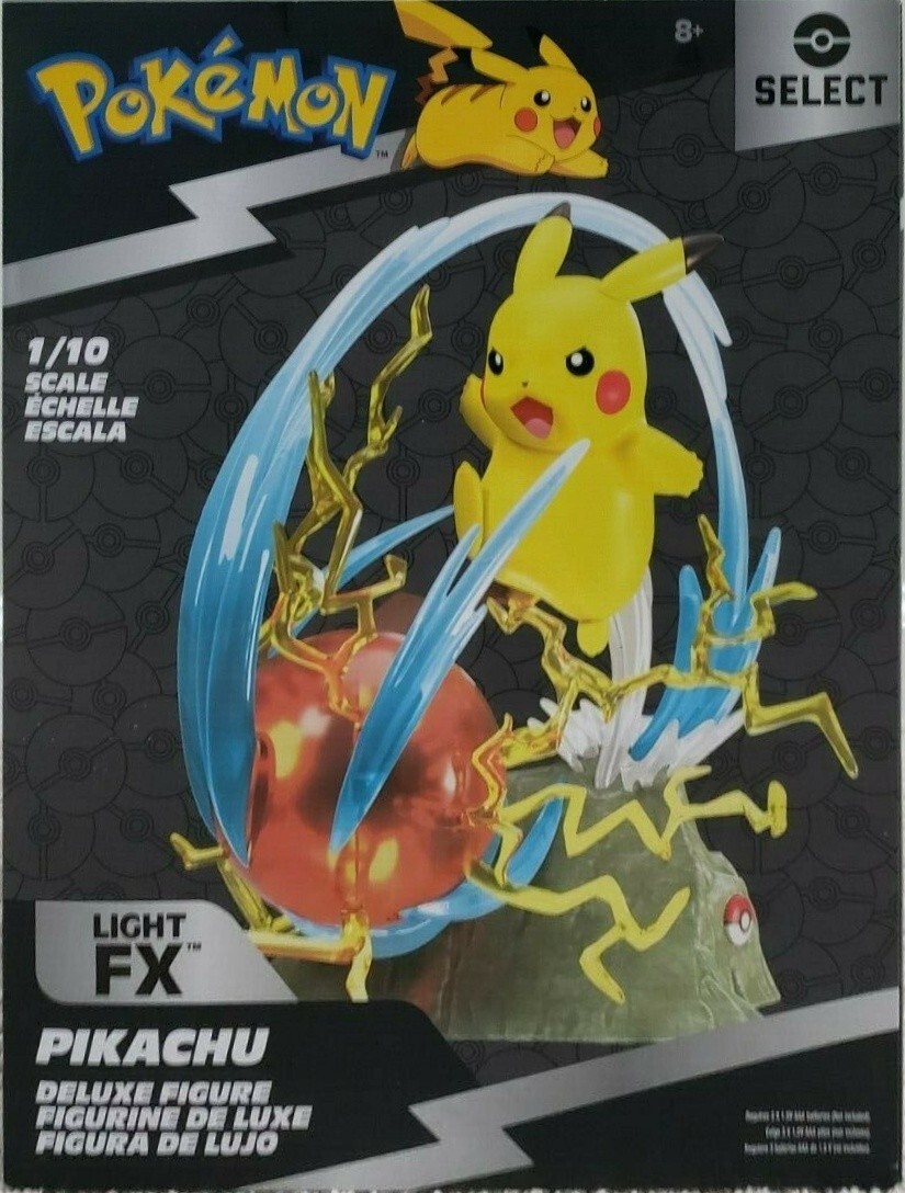 Jazwares Pokemon 1/10 Scale Pikachu Deluxe Figure Select Light FX
