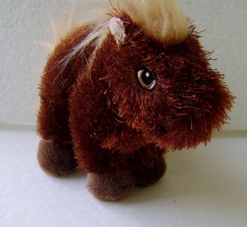 LIL'KINZ GANZ BROWN HORSE PLUSH STUFFED ANIMAL TOY *NO CODE