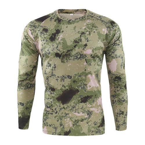ESDY Mens Combat T-shirt Long Sleeve Camouflage Army Tactical Military Casual - Picture 7 of 33