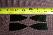 4 Older Used Vintage Guitar Black Truss Rod Covers - Item TL