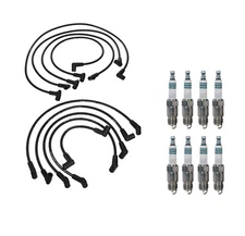 Denso Wire Set 8mm & 8 Iridium Power Spark Plug 0.044 Kit For GMC 5.0L 5.7L V