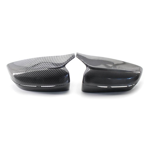 2pcs Carbon Fiber Style Mirror Cover Cap For BMW G20 G30 G22 G11 G14 51167422719 - Picture 8 of 9